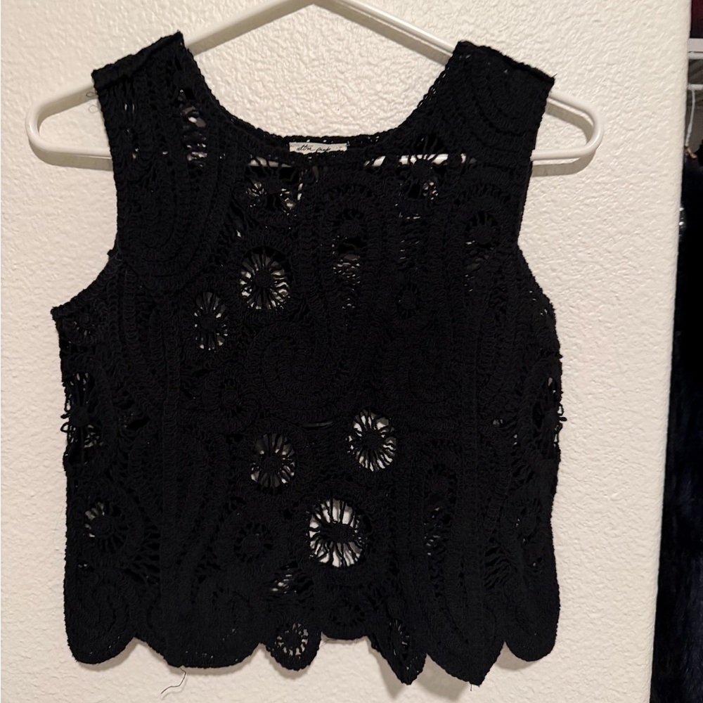Elegant Black Lace 2 piece set (top and skirt)